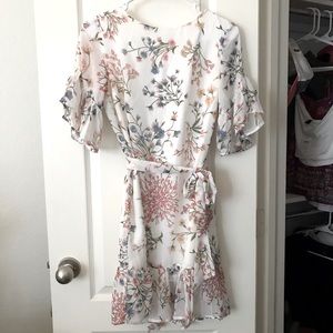 Hello Molly Floral White Dress
